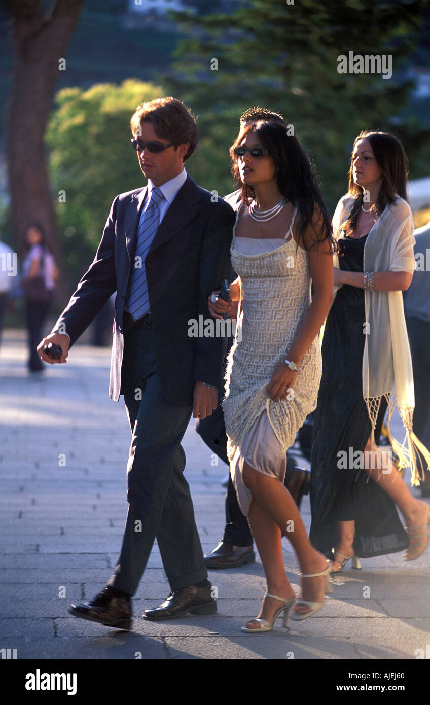 Ravello people attending a wedding Stock Photo