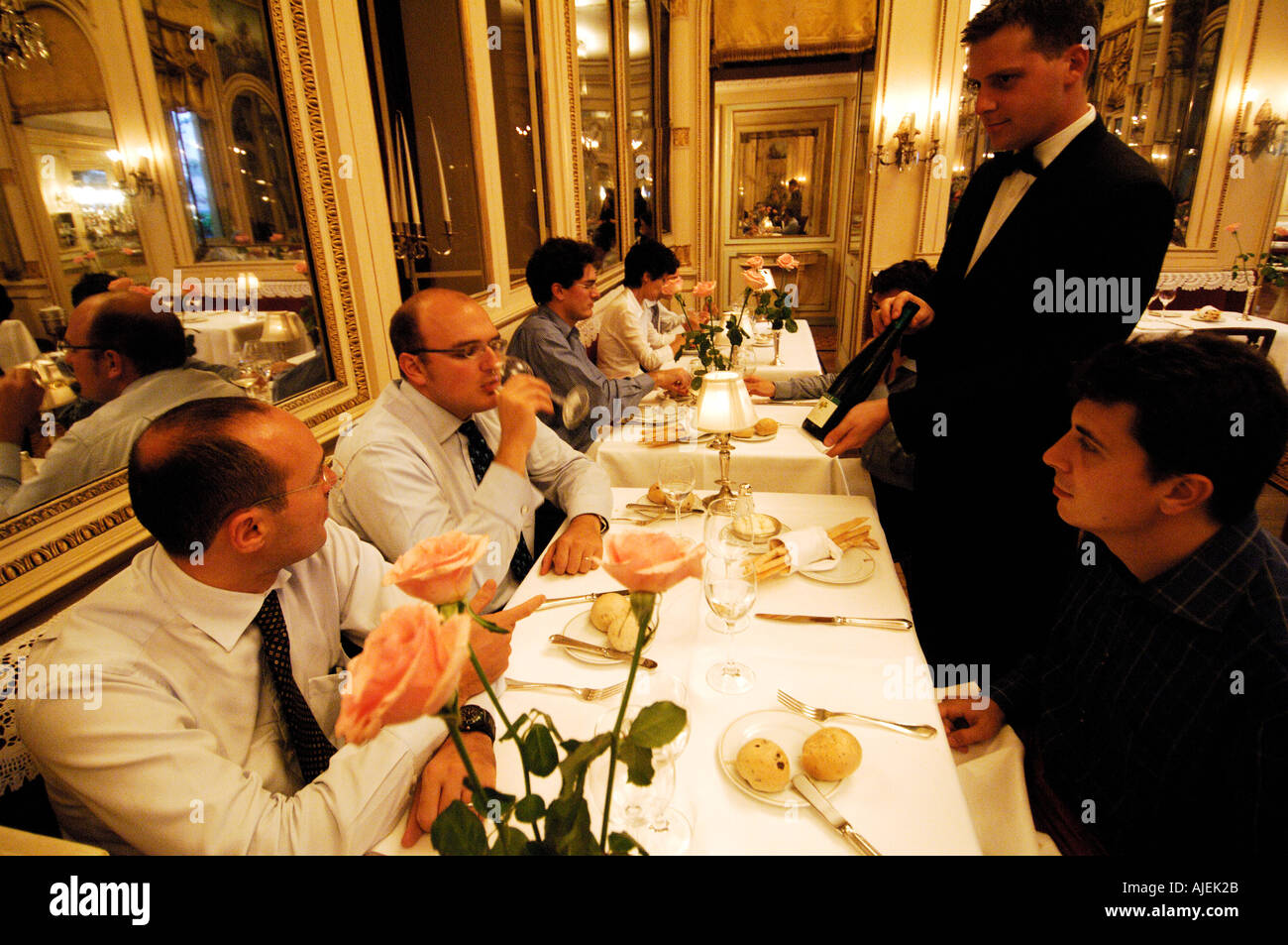 Turin the Cambio restaurant Stock Photo