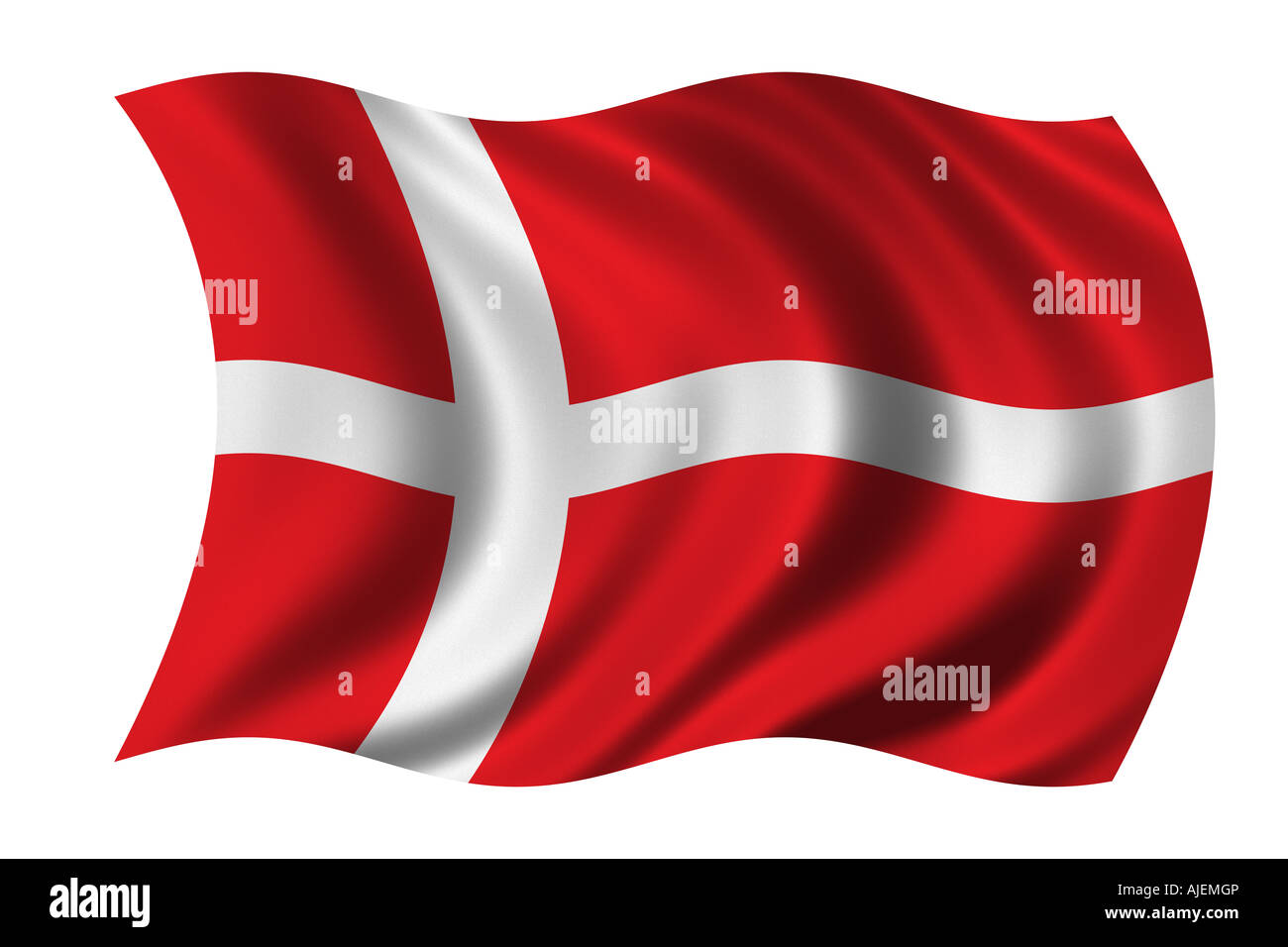 Flag of Denmark Stock Photo