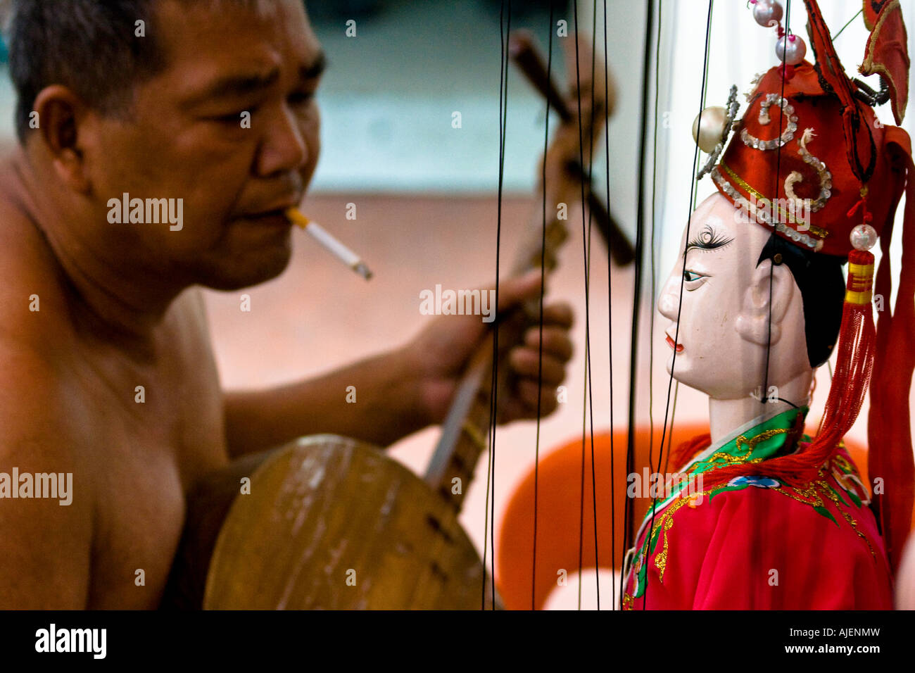Chinese Operatic Wooden Puppet Show Performance Singapore Stock Photo ...