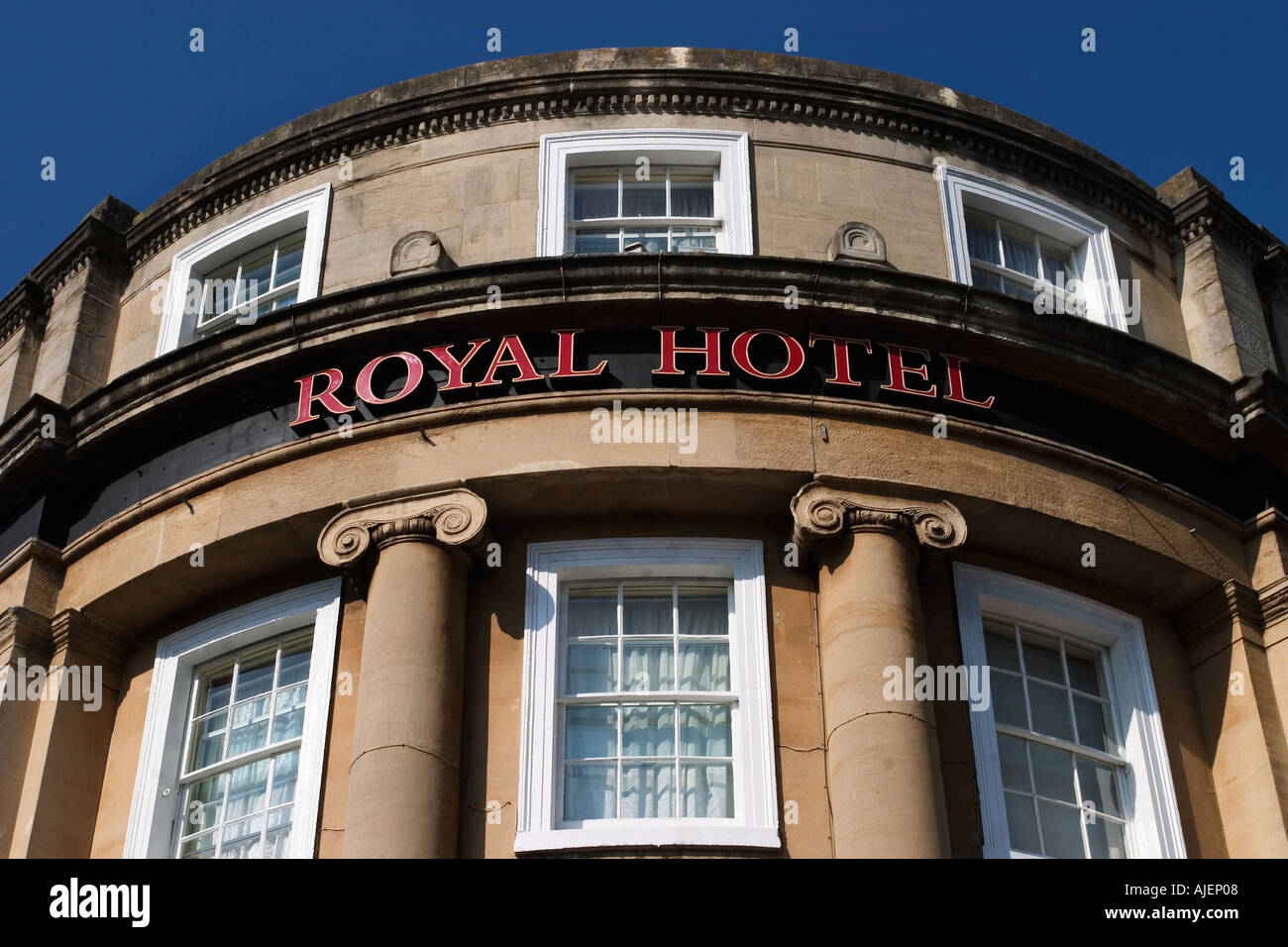 The Royal Hotel on Manvers Street opposite the Railway Station in Bath Somerset England Stock Photo
