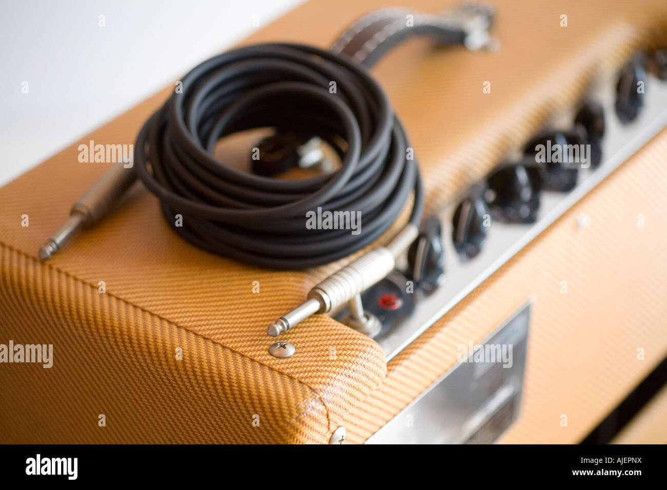 Amplifier and cable Stock Photo Alamy