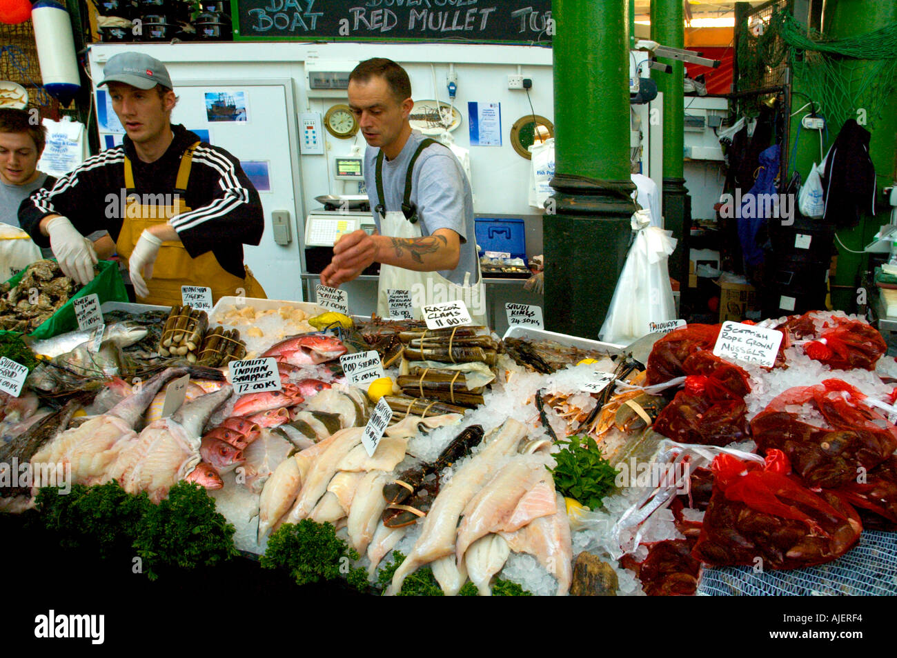 Fish Borough market London England UK Stock Photo Alamy