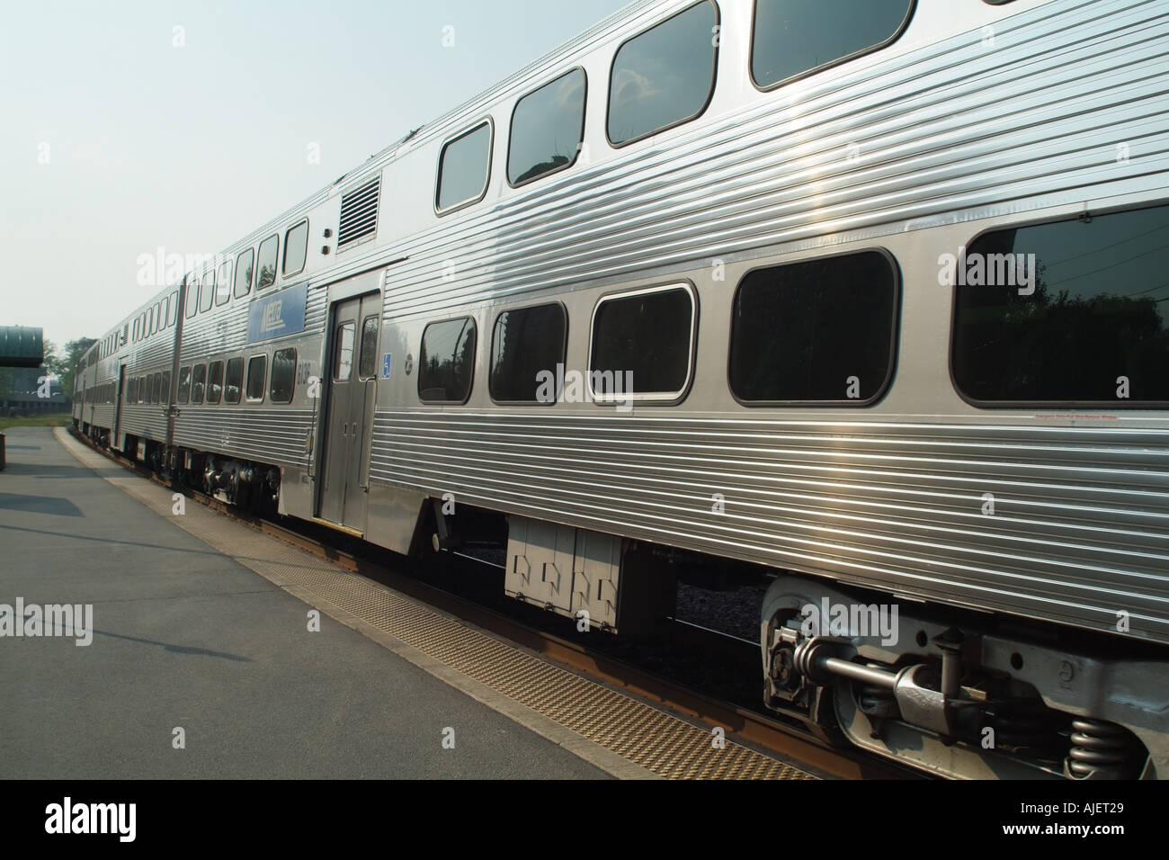 METRA train at Wheaton near Chicago Illinois USA Stock Photo
