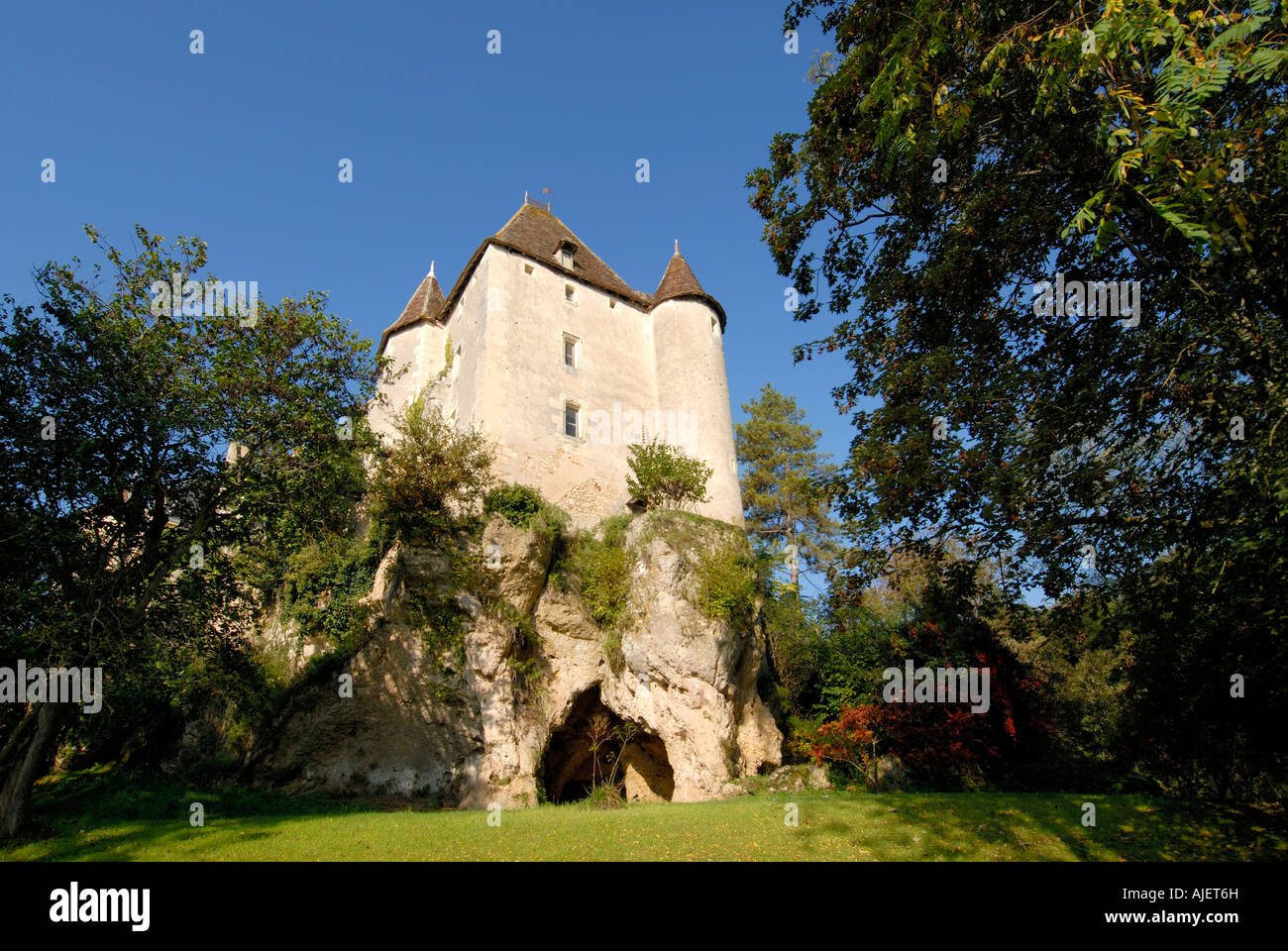 Chateau de Jutreau, Vicq sur Gartempe, Vienne, France. Stock Photo