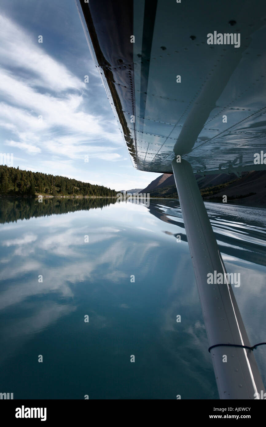 float plane landing on a beautiful mountain lake Stock Photo - Alamy