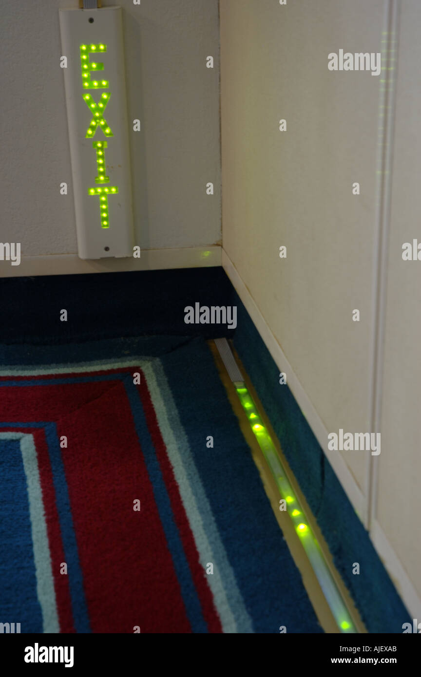 Cruise ship emergency lighting Stock Photo Alamy