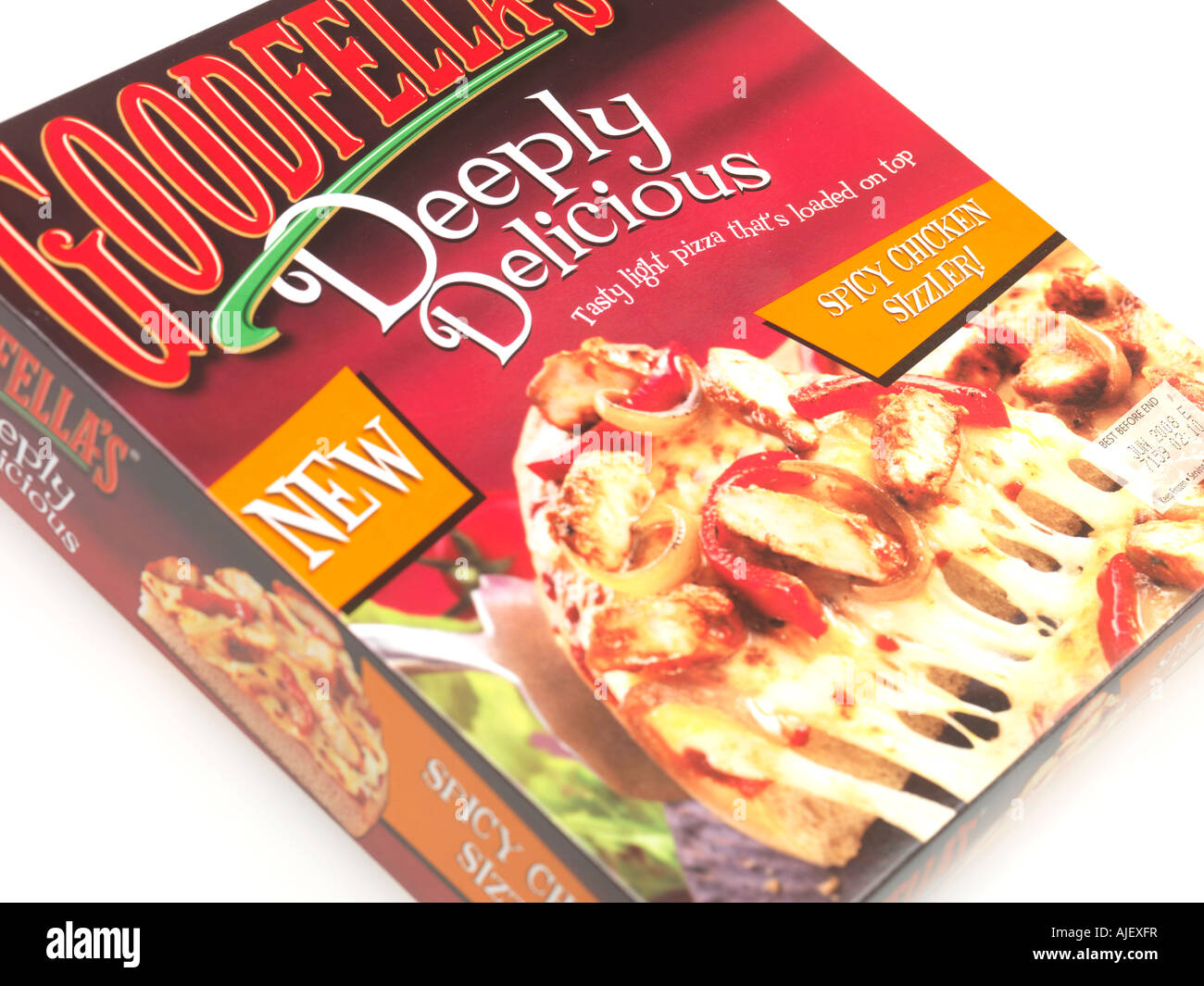 Spicy Chicken Pizza Stock Photo