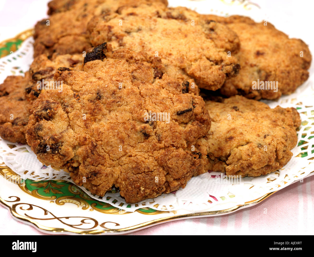 Ginger and Fig Biscuits Stock Photo Alamy