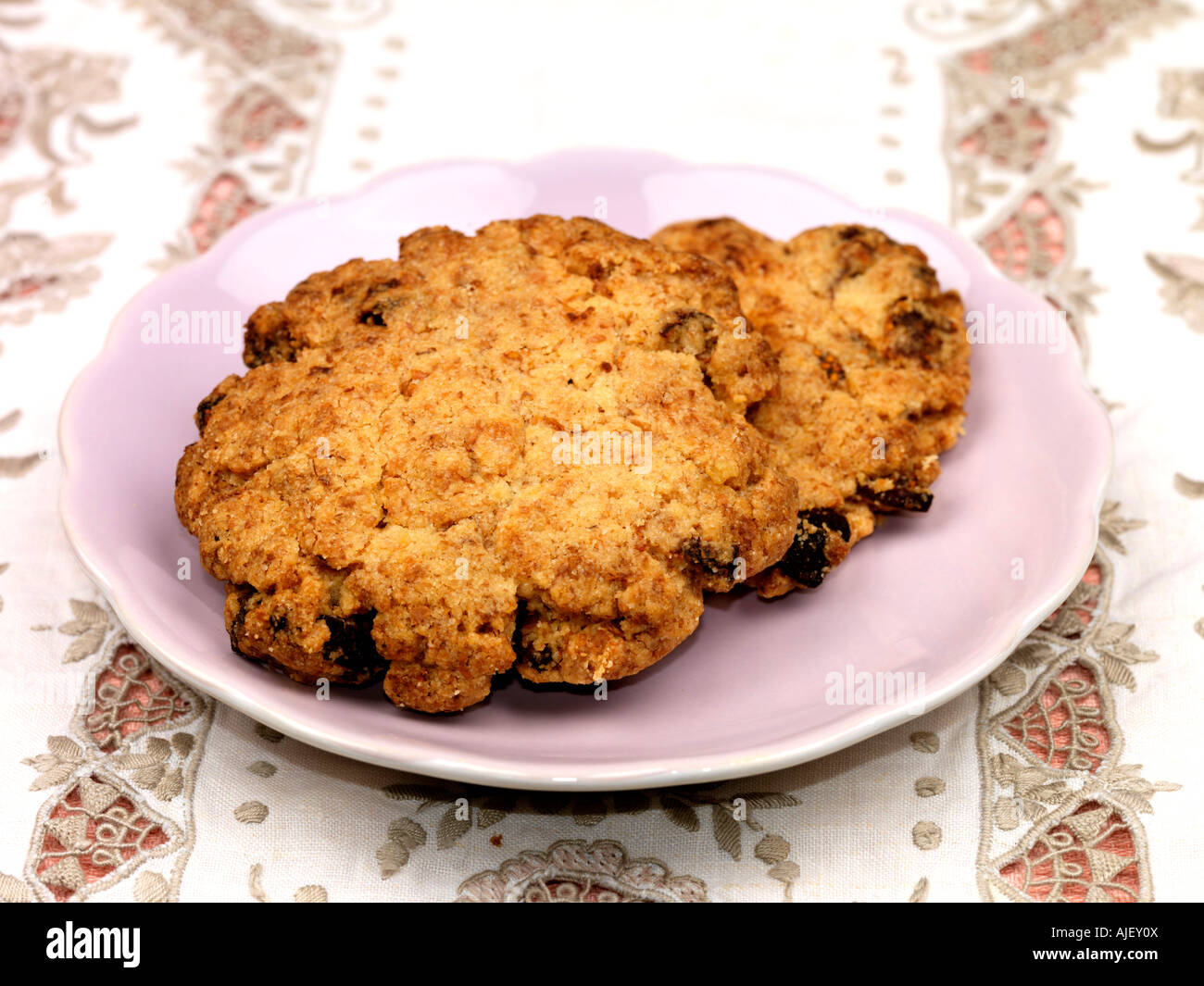 Ginger and Fig Biscuit Stock Photo Alamy