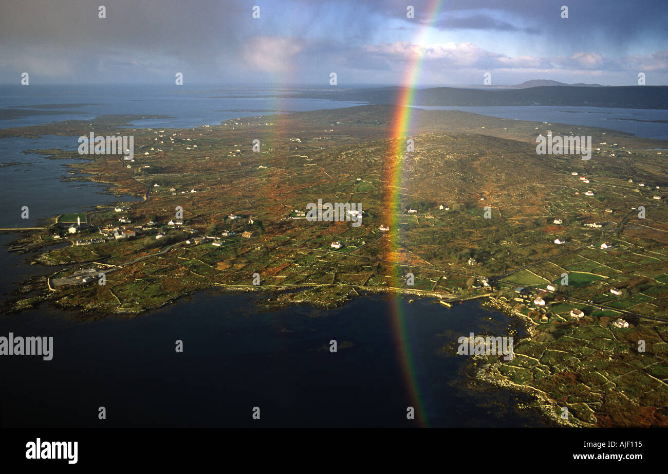 West over Lettermore Island in Kilkieran Bay, Connemara, County Galway