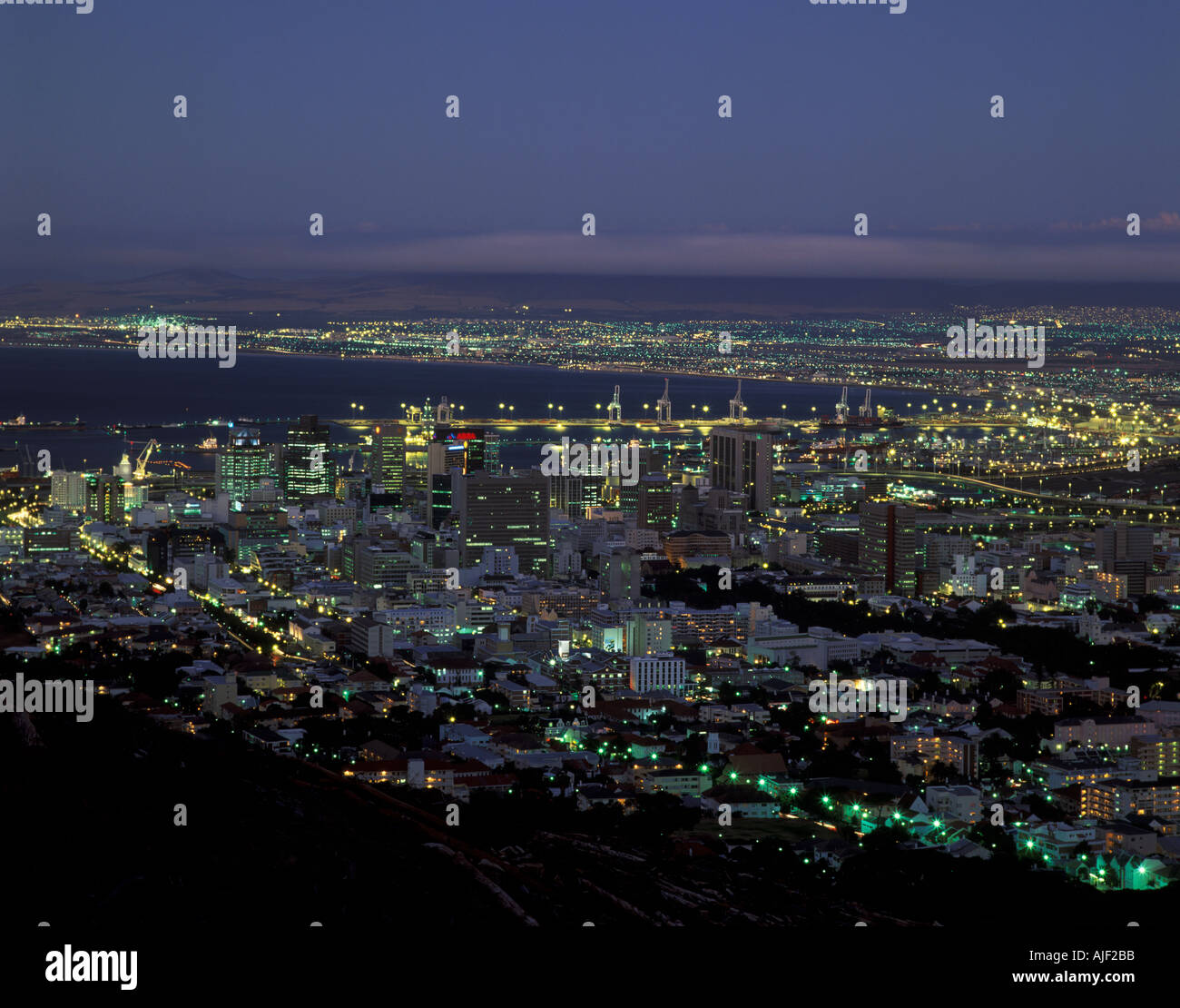 Cape Town at Night in South Africa Stock Photo - Alamy