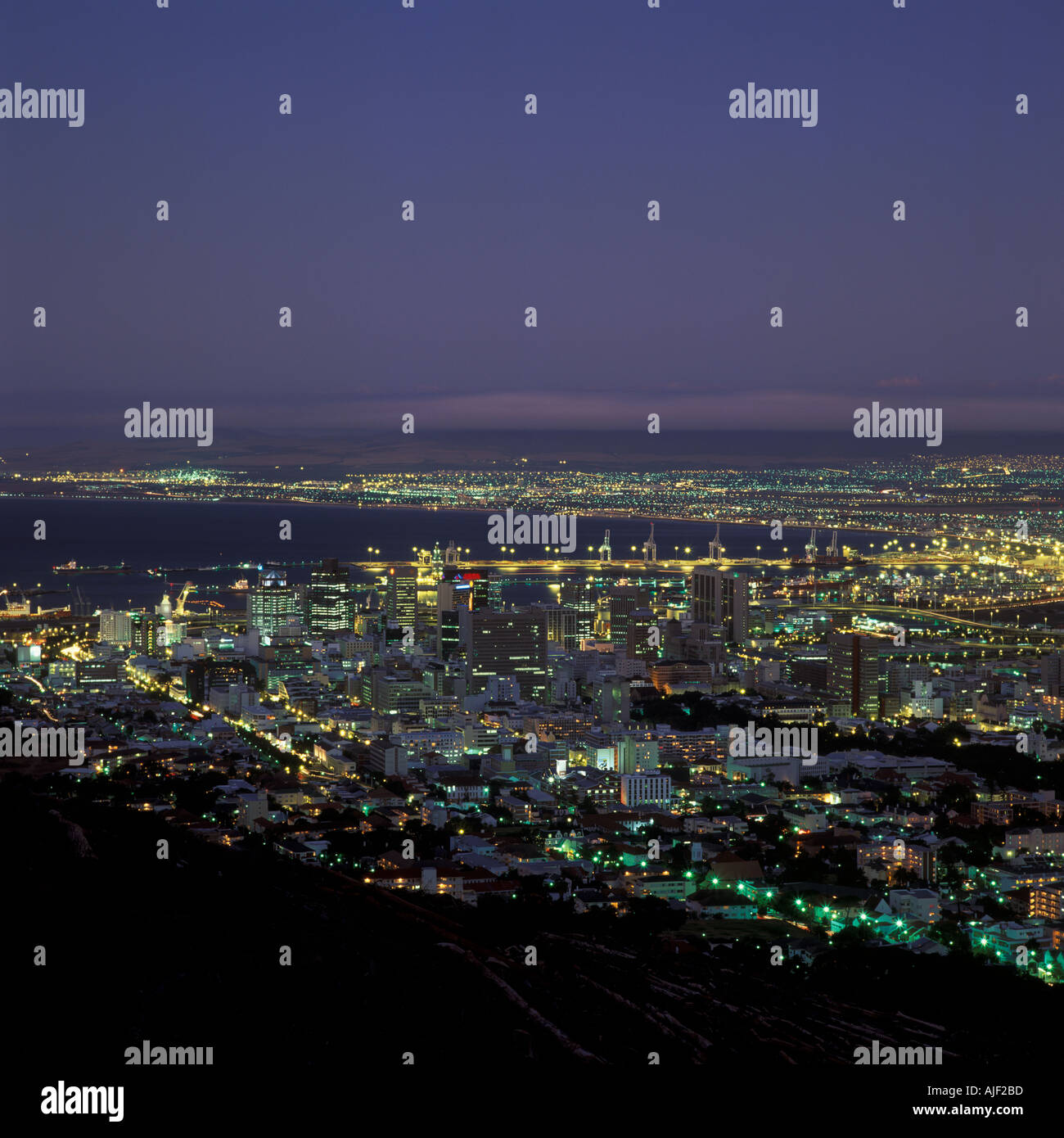 Cape Town at Night South Africa Stock Photo - Alamy