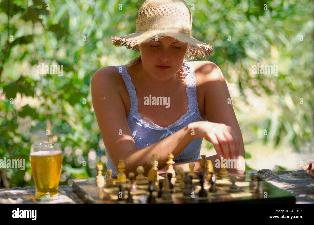 Playing chess at the beach hi-res stock photography and images - Alamy