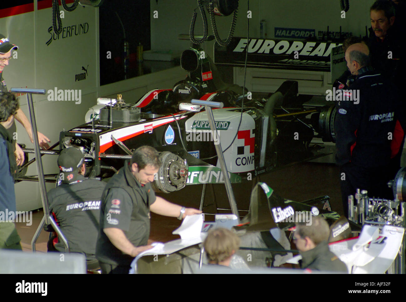 Minardi testing in Vallelunga racetrack, near Rome, Italy Stock Photo