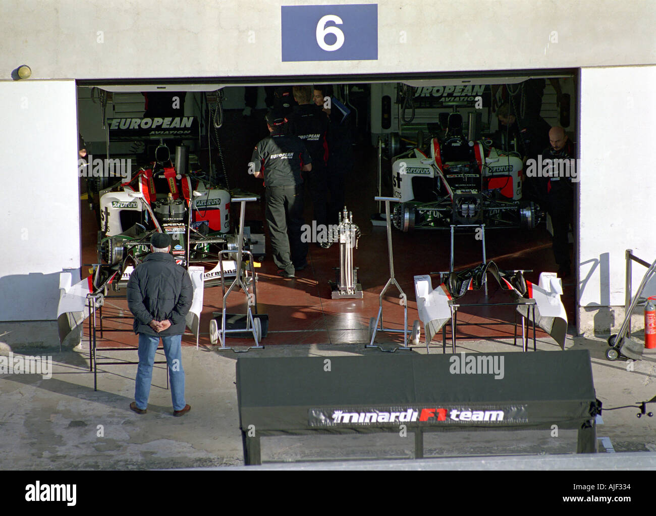 Minardi testing in Vallelunga racetrack, near Rome, Italy Stock Photo