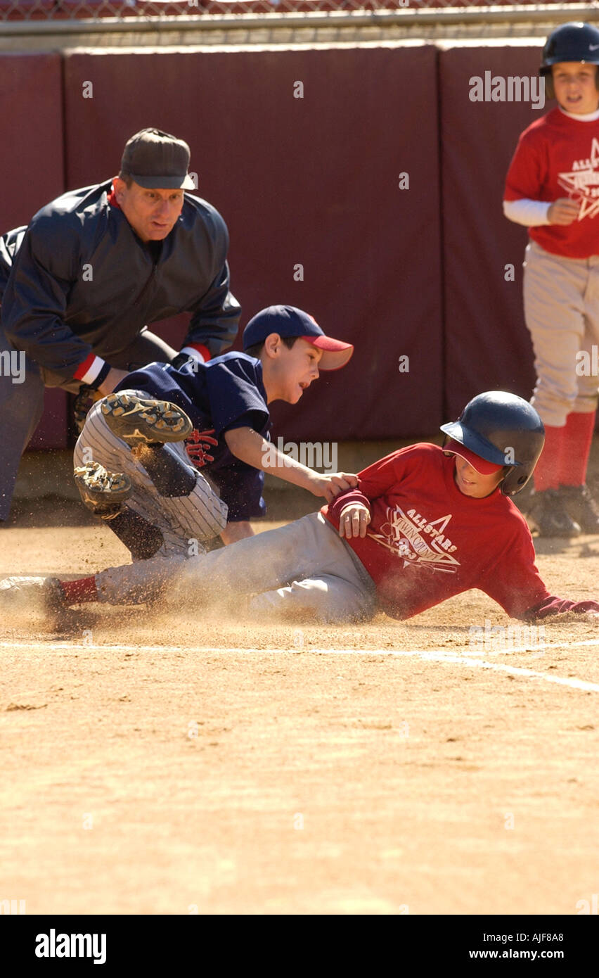 Baseball umpire calling the game from behind the plate Stock Photo Alamy