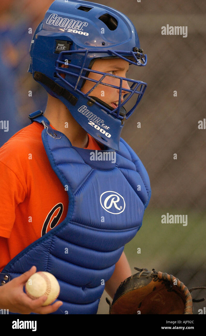 Youth baseball action Stock Photo Alamy