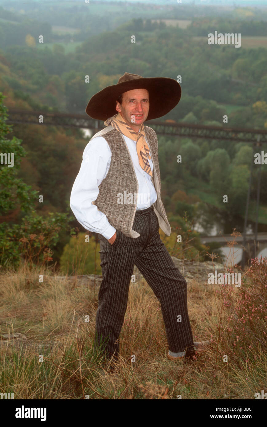 Man in traditonal Auvergne costume French national costume Stock Photo -  Alamy