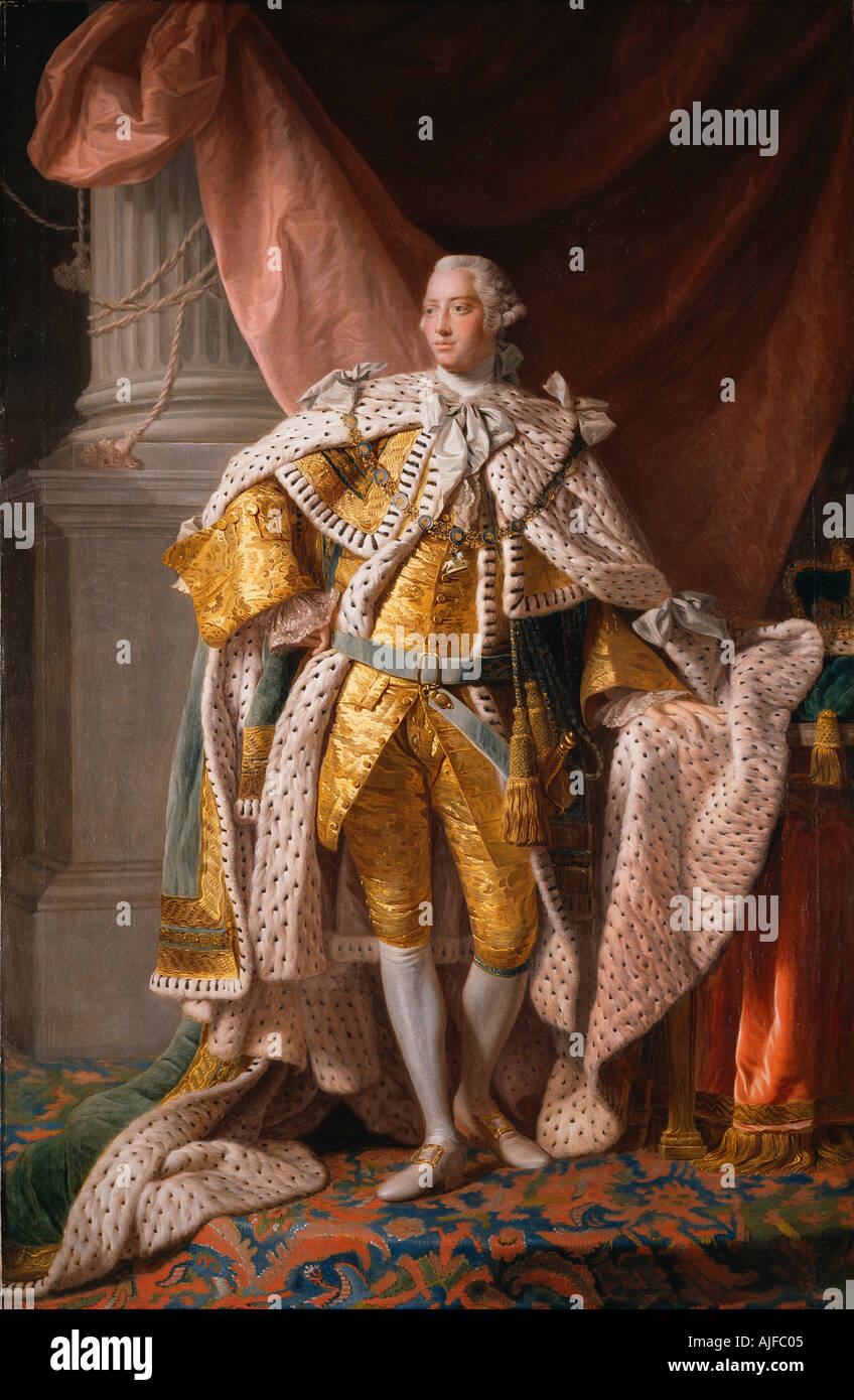 KING GEORGE III by Allan Ramsay portrait at Blickling Hall Norfolk Stock Photo