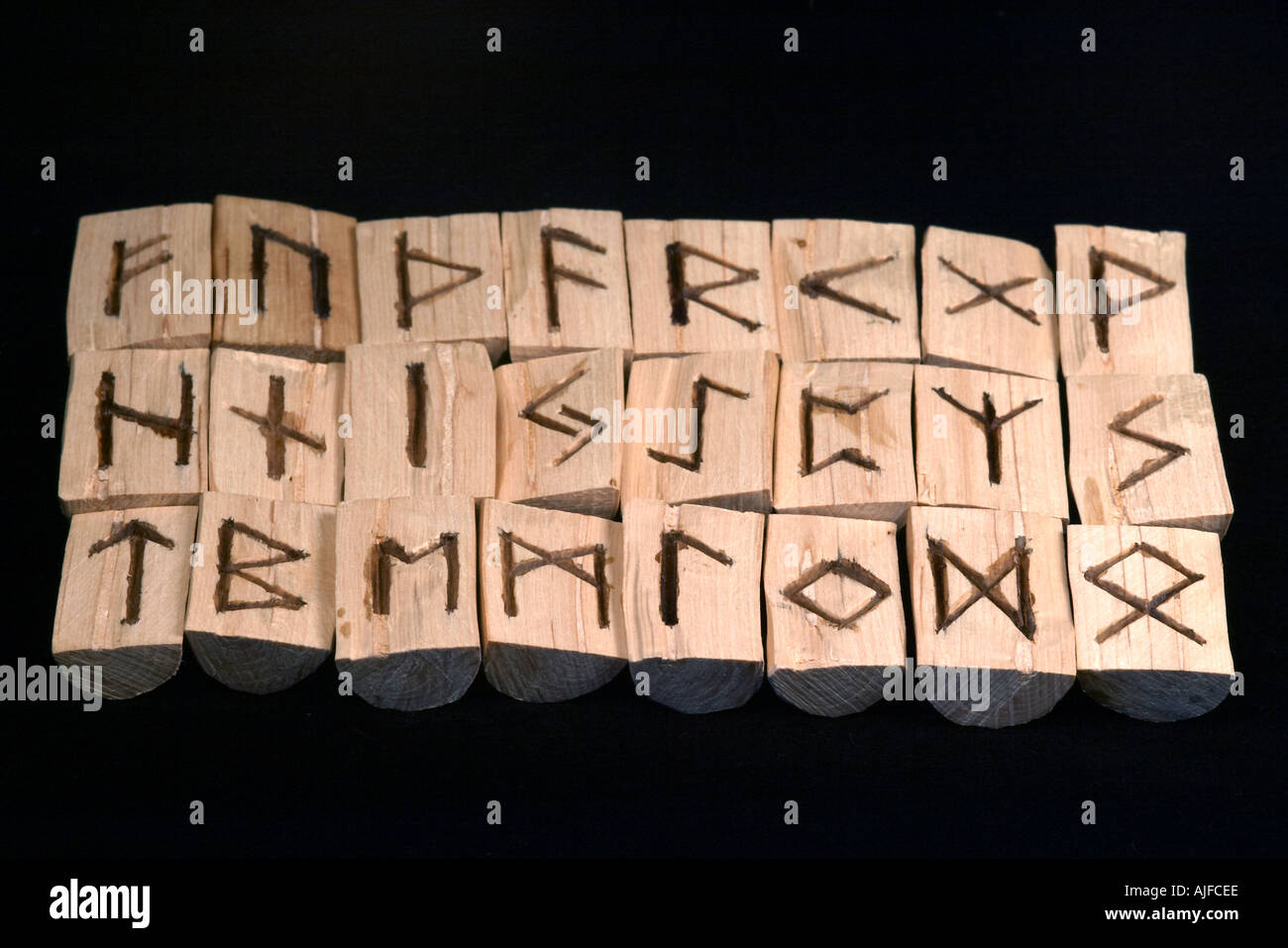Traditional rune staves in futhark hi-res stock photography and images ...