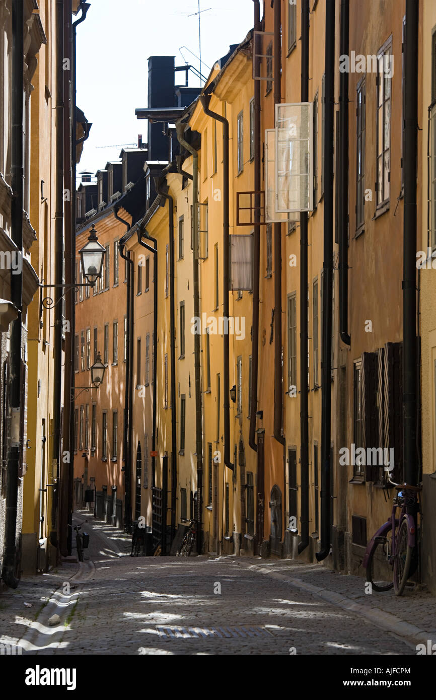 Street in gamla stan stockholm Stock Photo