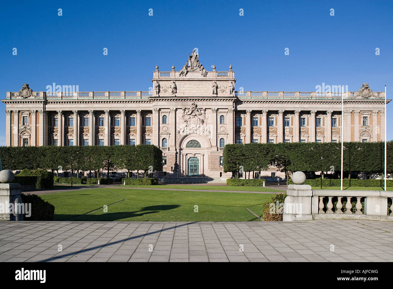 Stockholm parliament building Stock Photo