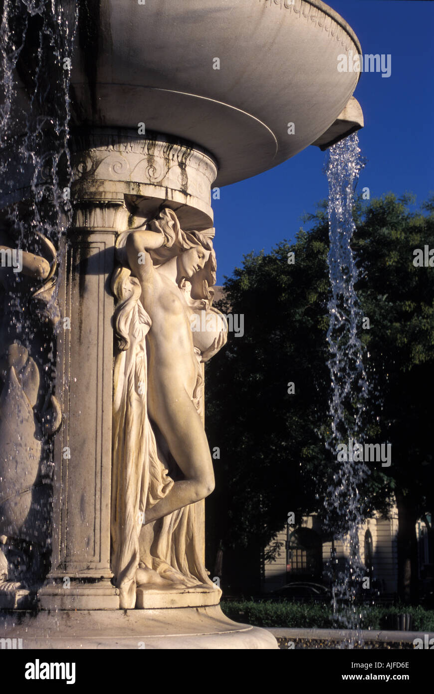 Dupont Circle Fountain in Washington D.C. Stock Photo