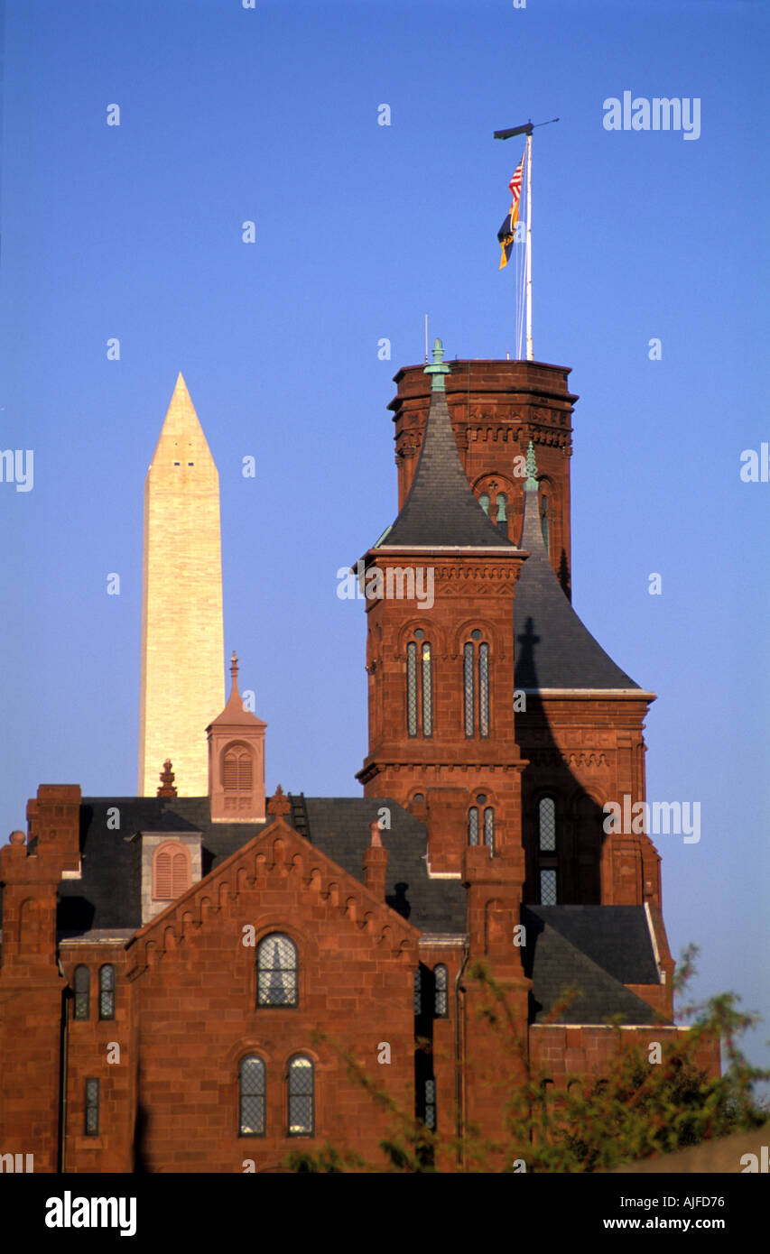 Smithsonian Castle building in Washington D.C. Stock Photo