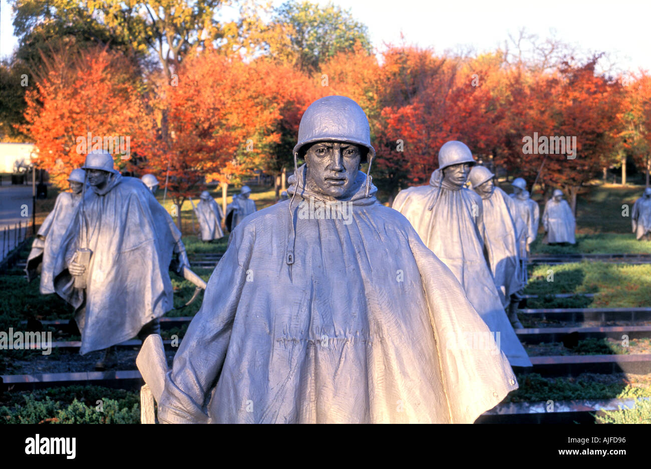 Korean War Memorial in Washington, D.C. Stock Photo