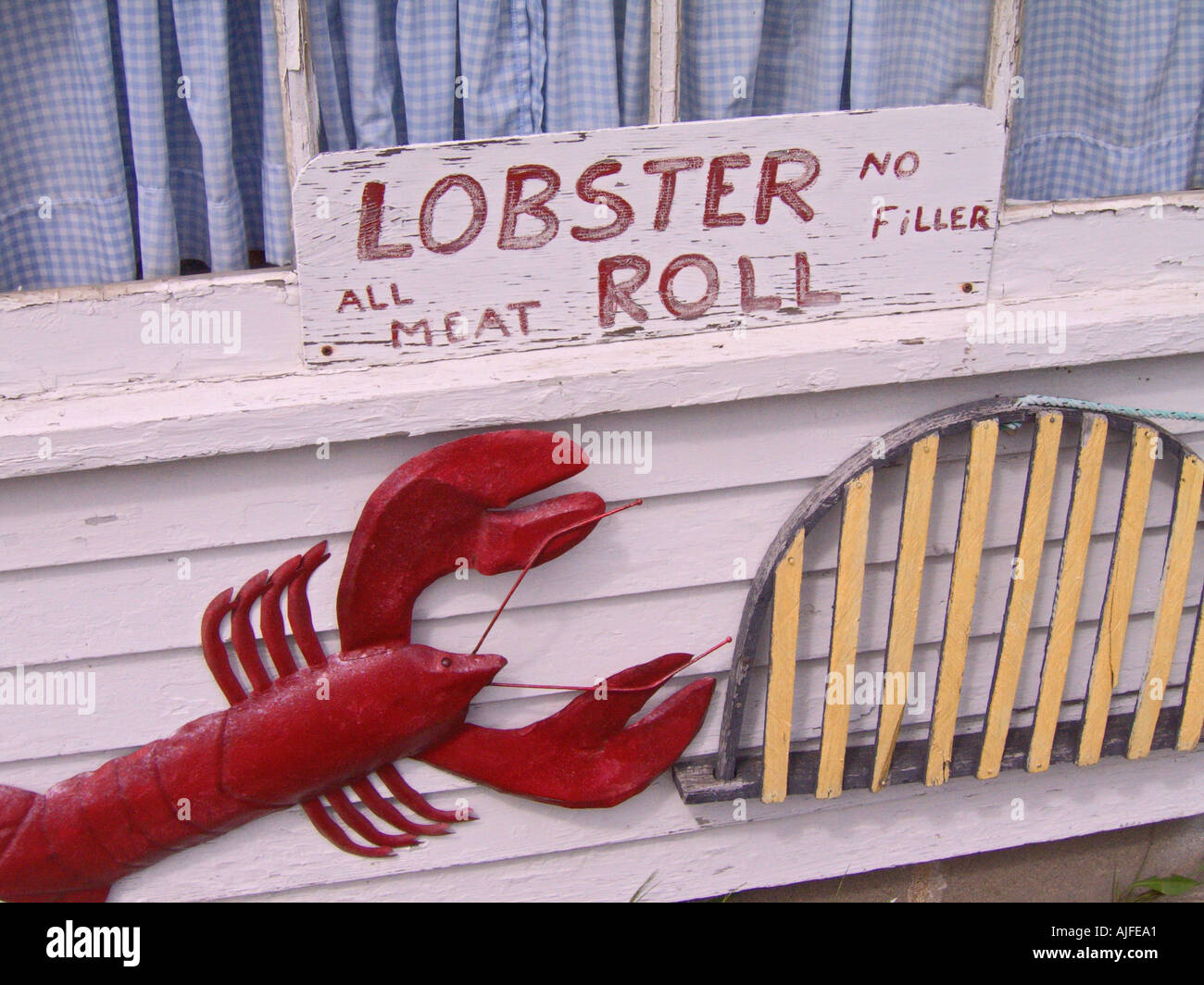 Massachusetts Cape Cod Lobster Roll sign Stock Photo Alamy