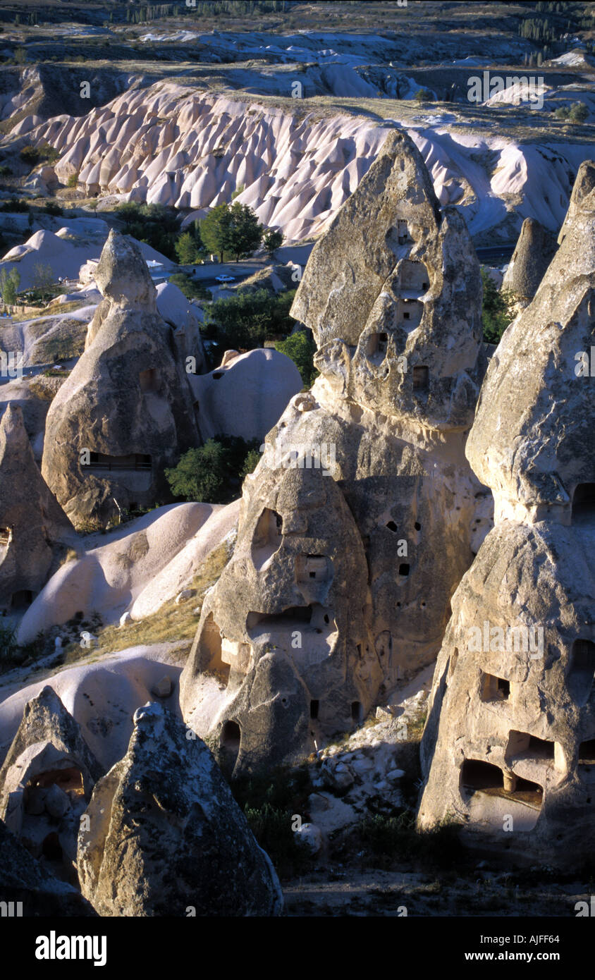 Houses carved into rock in Goreme, Cappadocia Turkey Stock Photo Alamy