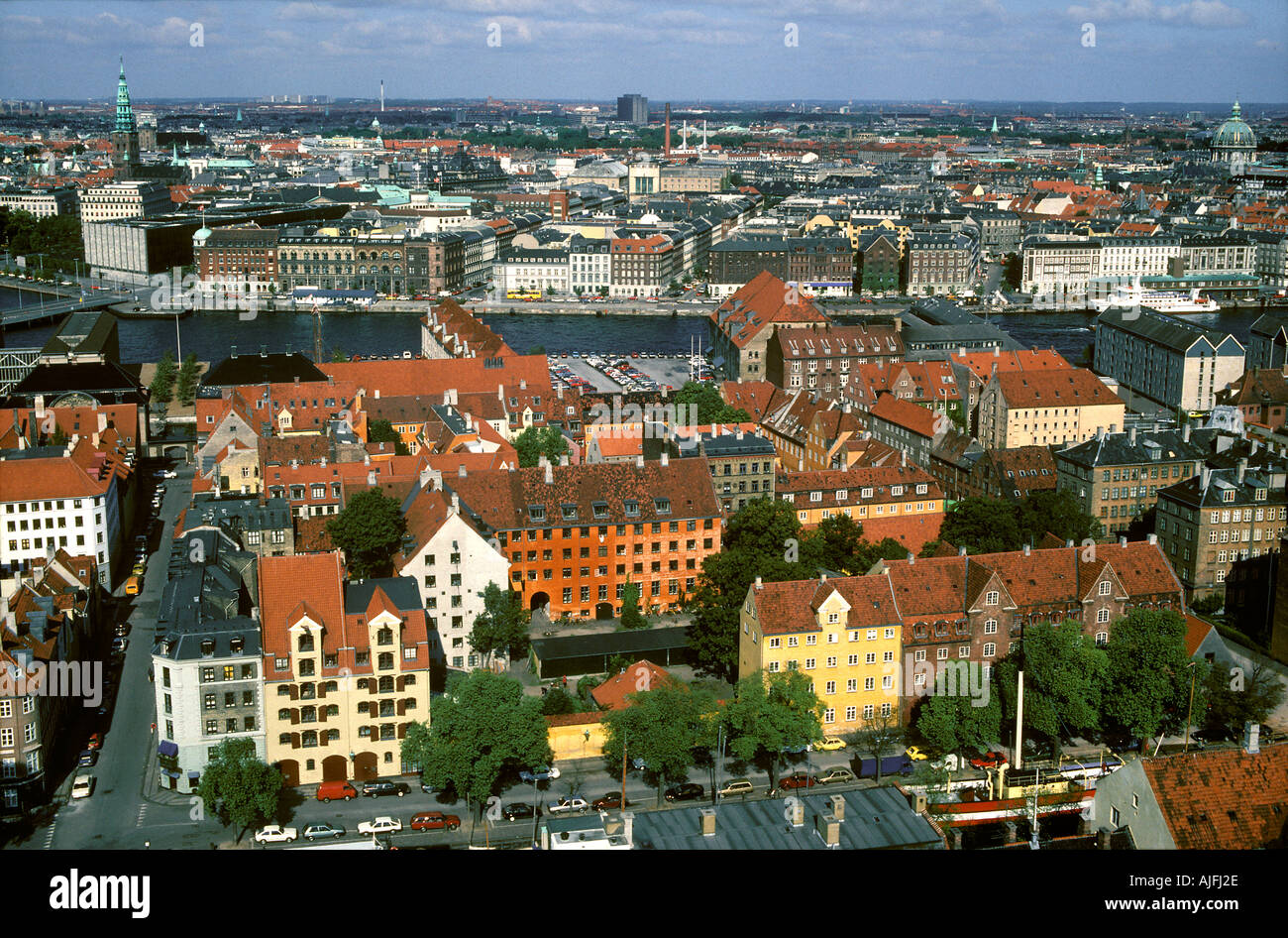High View of Copenhagen Denmark Europe Stock Photo