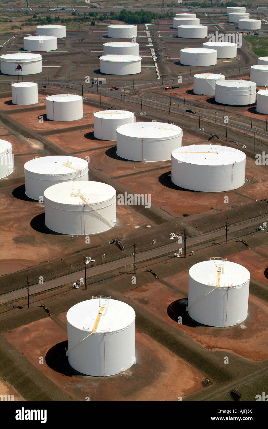 Linden Tank Farm NJ Stock Photo