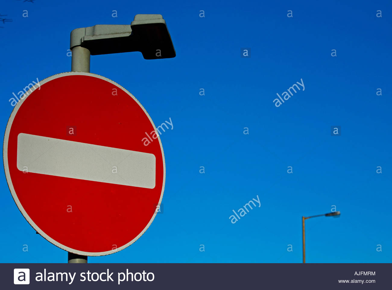 No entry for vehicular traffic signpost Stock Photo - Alamy