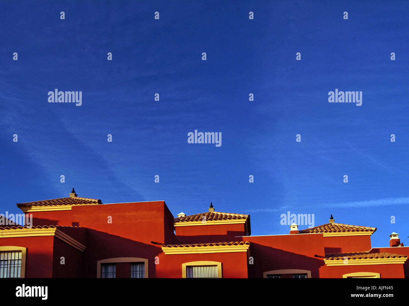 modern suburb Spain Stock Photo