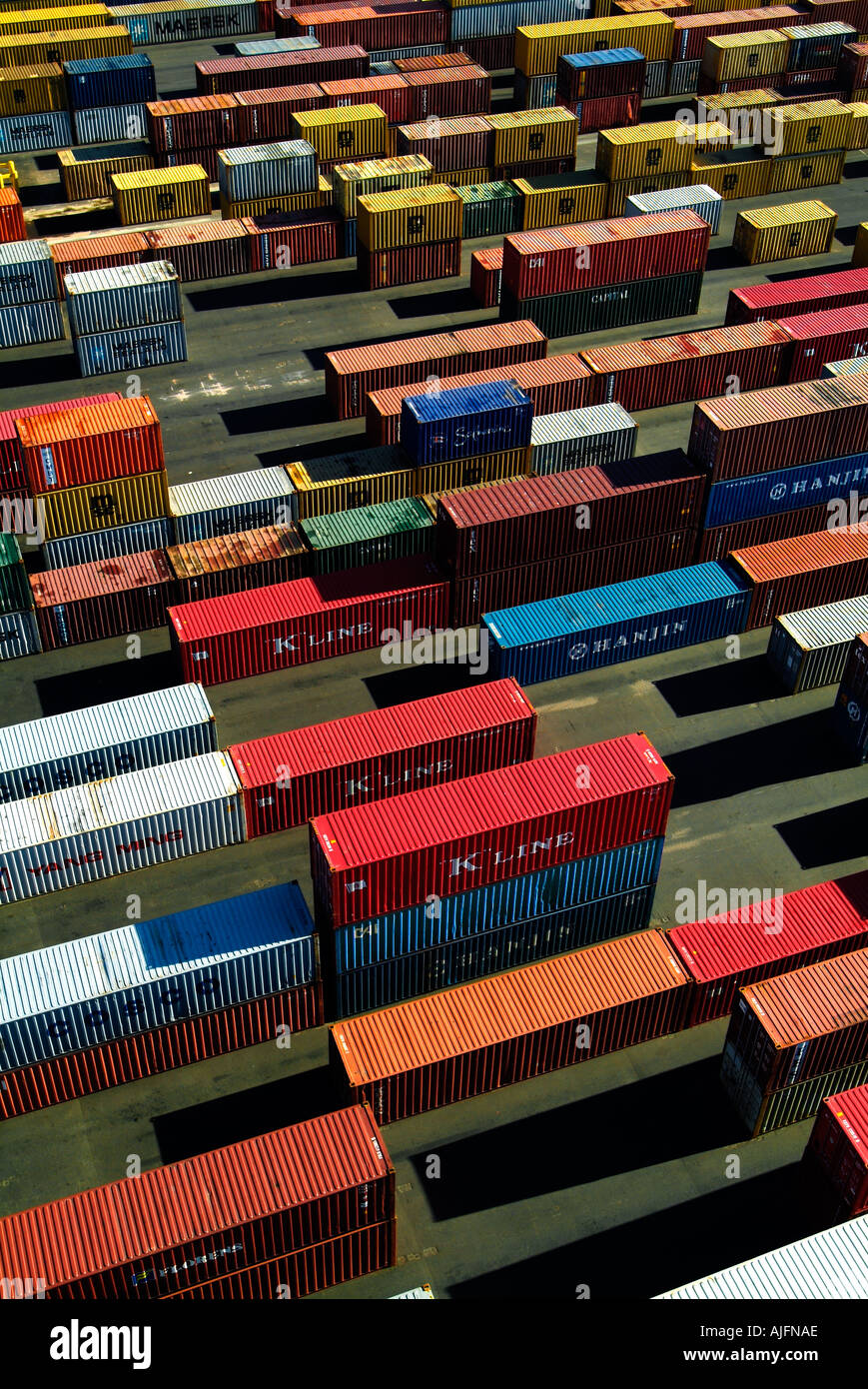 Stacked Containers for Shipping Port of Elizabeth NJ Stock Photo Alamy
