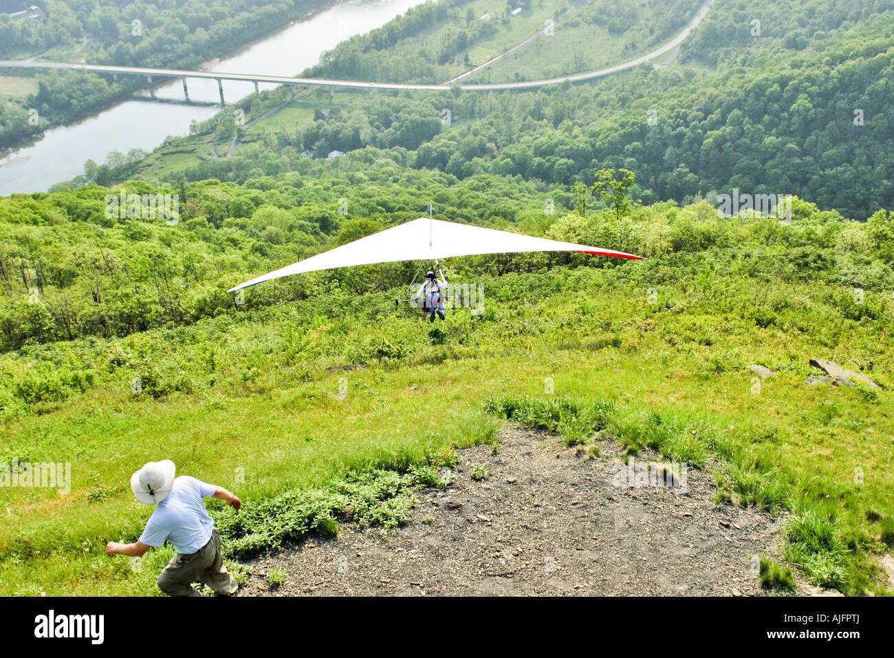Hang Gliding at Hyner view Pennsylvania PA Stock Photo Alamy