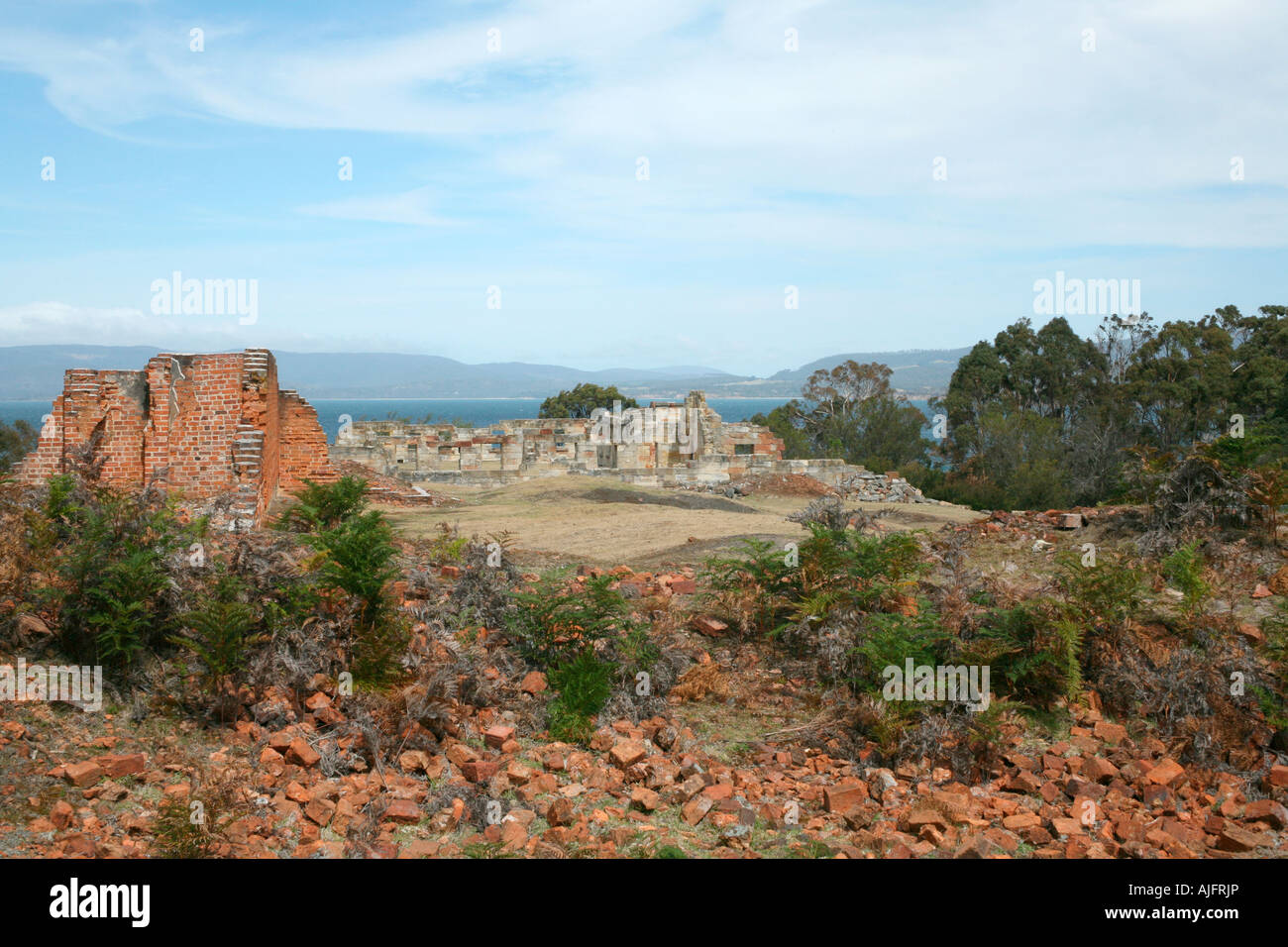 Ruins of the Convict Coal Mines at Lime Bay, Tasmania Stock Photo Alamy