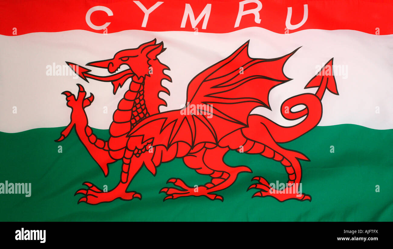 Welsh Cymru flag Stock Photo
