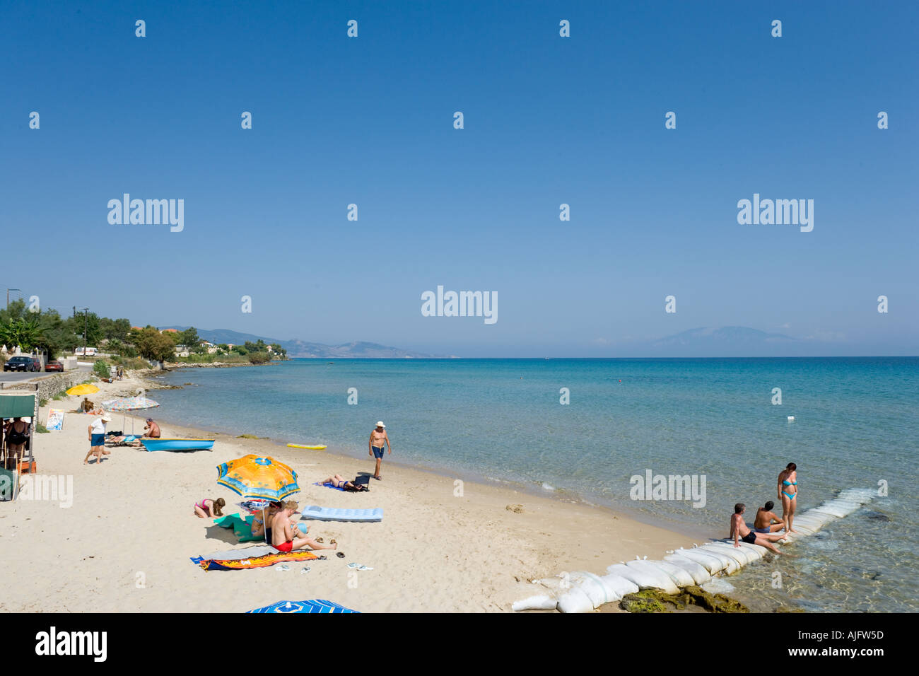Beach at Amoudi, Zakynthos, Ionian Islands, Greece Stock Photo