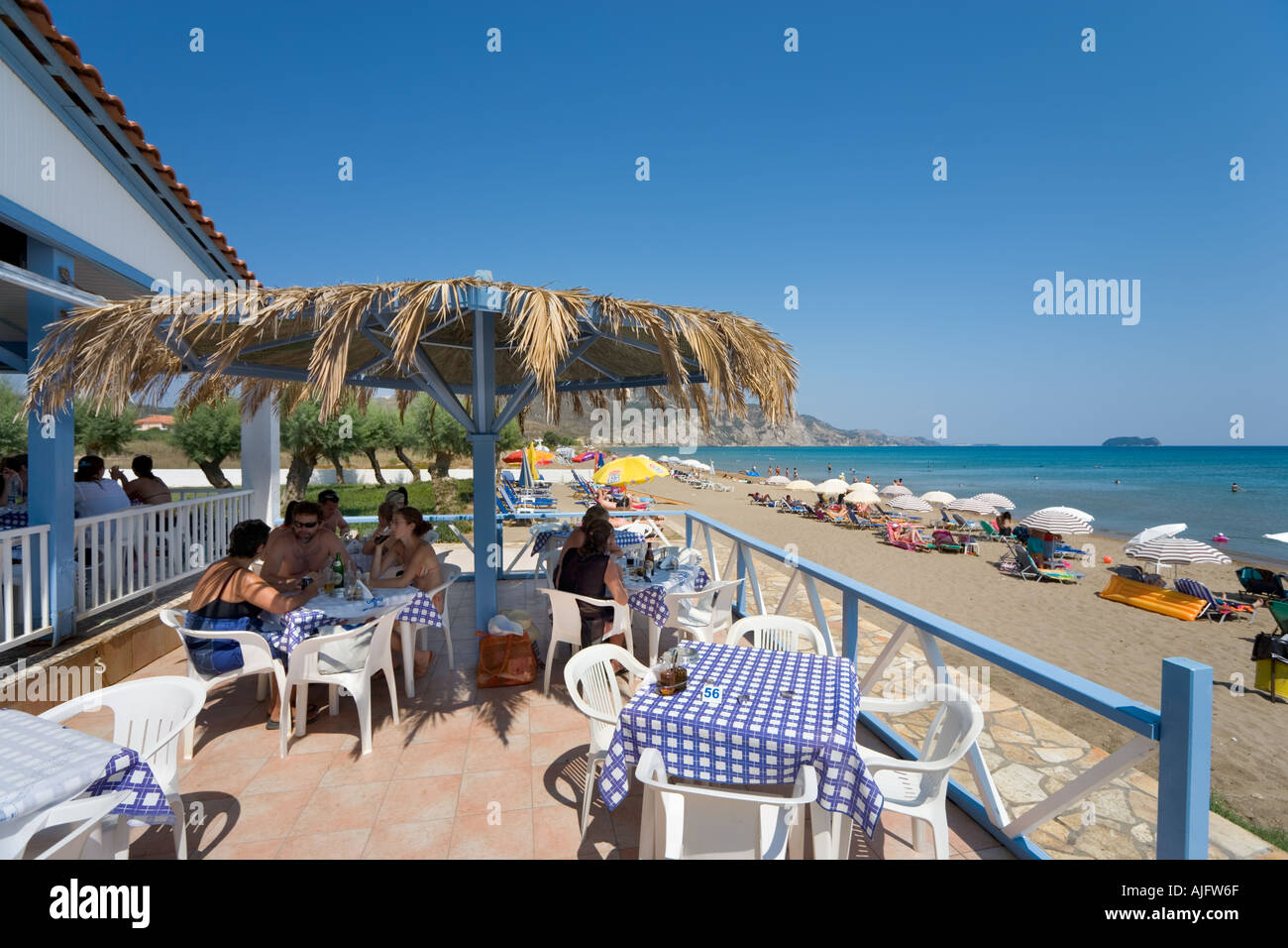 Beachfront Taverna, Kalamaki, Zakynthos (Zante), Ionian Islands, Greece