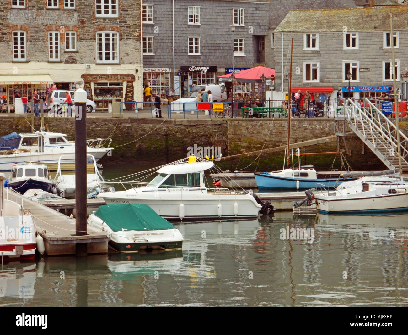 Street padstow cornwall tourist hires stock photography and images Alamy