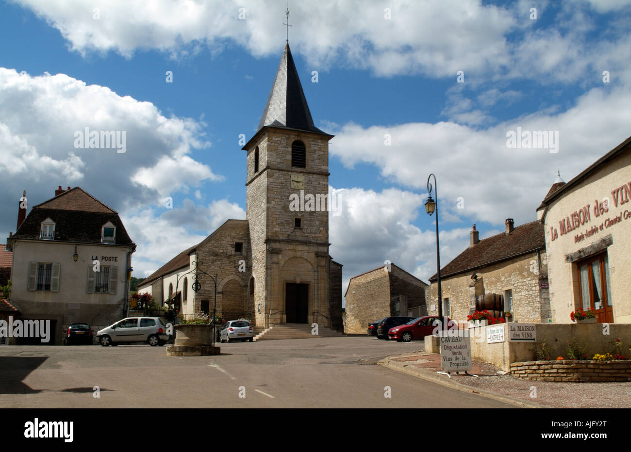 Vosne Romanee a wine town in the Burgundy Region of France Stock Photo