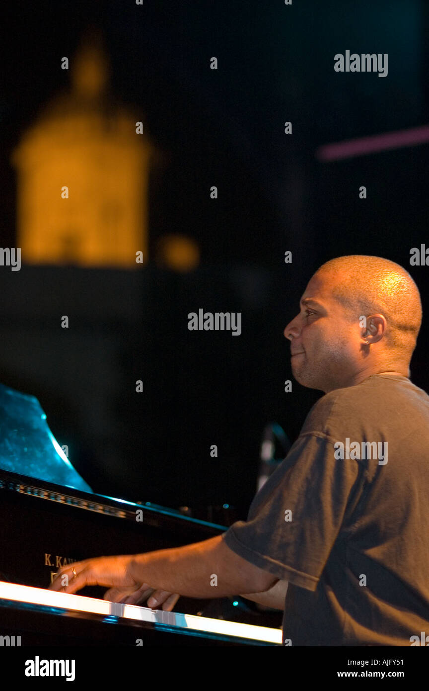 Pianist belonging to Jerry Gonzalez Quartet Sanlucar de Barrameda Spain Stock Photo