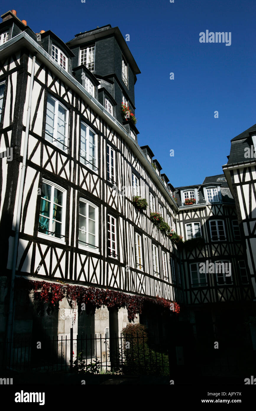 Norman houses in central Rouen, France Stock Photo Alamy