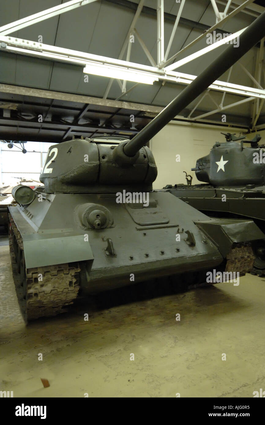 Russian WW2 T 34 85 Tank Stock Photo