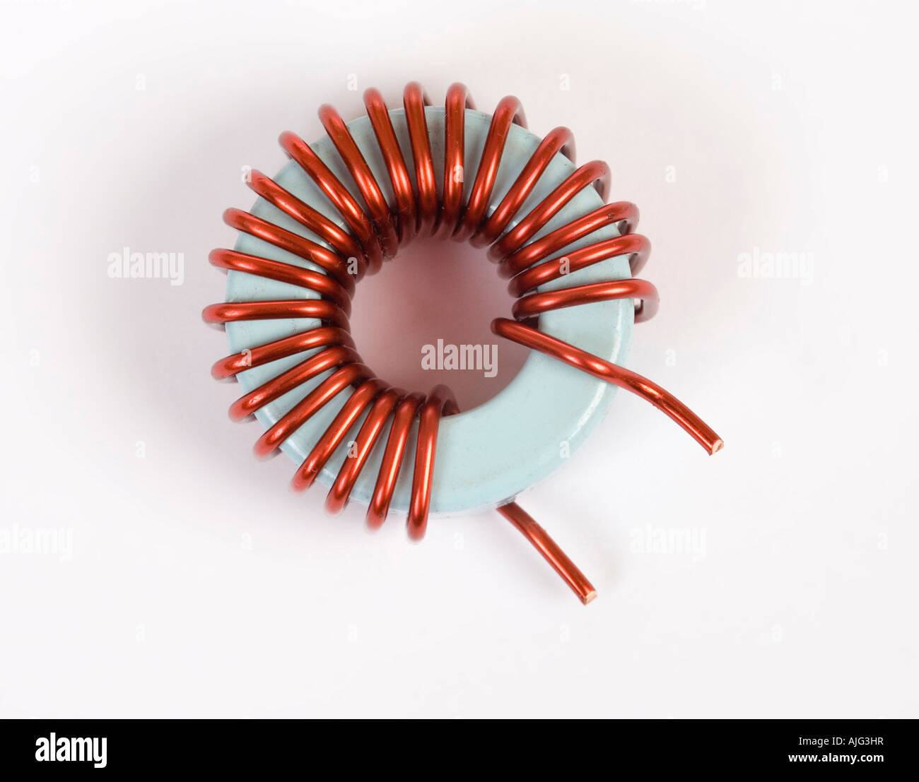 toroidal inductor coil Stock Photo