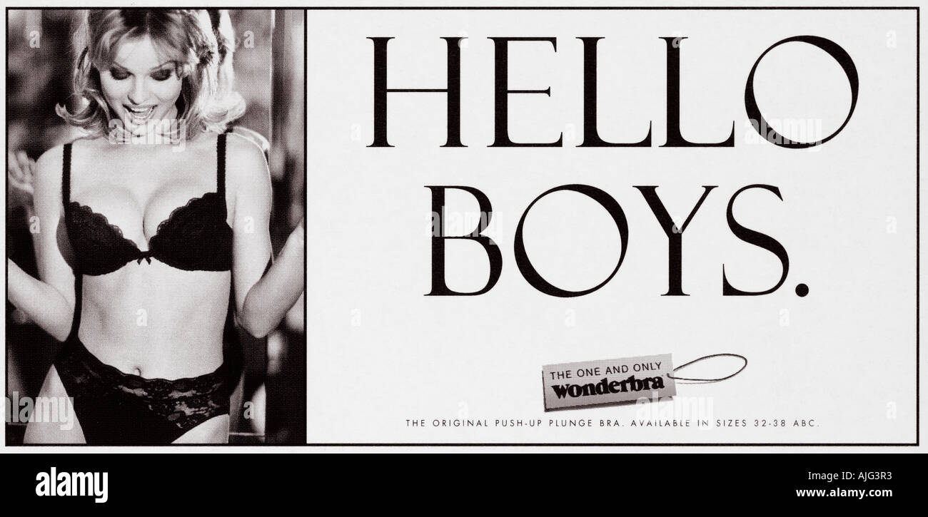 WONDERBRA the famous 1960s advert featuring Eva Herzigova Stock Photo -  Alamy