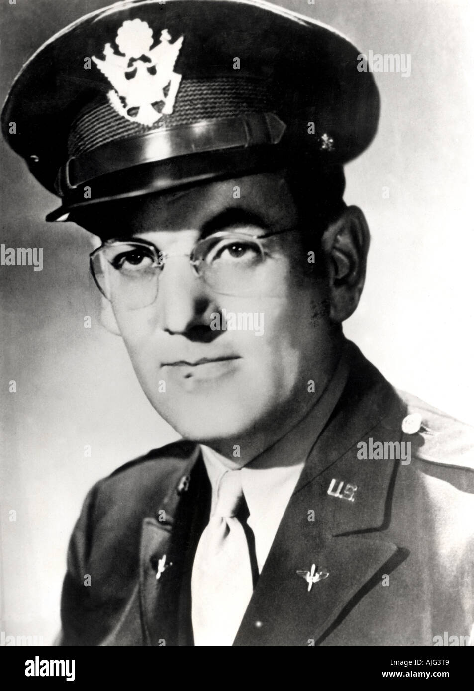 GLEN MILLER US bandleader 1904 to 1944 here in his US Army Air Corps uniform with the rank of Major Stock Photo